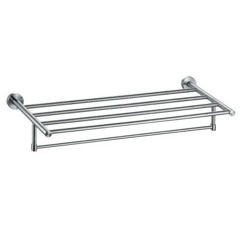 DELUXE STAINLESS STEEL TOWEL RAIL WALL MOUNTED BATHROOM SHELF RACK METAL HAND